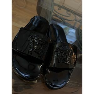 Women’s jelly Versace slides